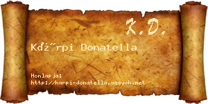 Kárpi Donatella névjegykártya